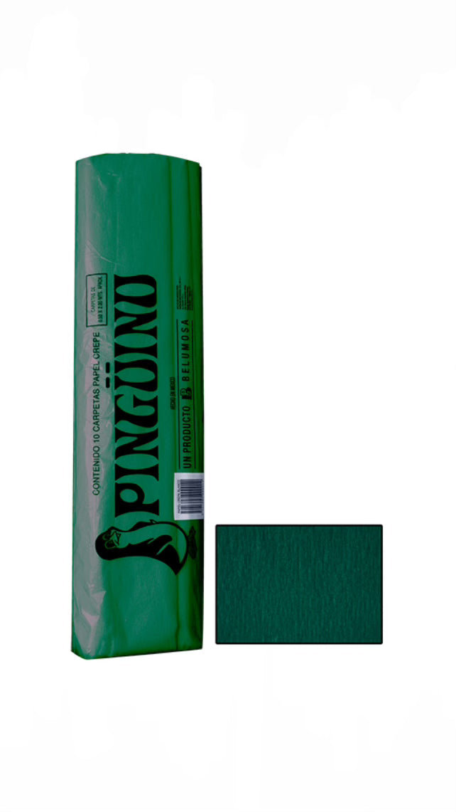 Papel Crepe Verde Navidad: 10pcs