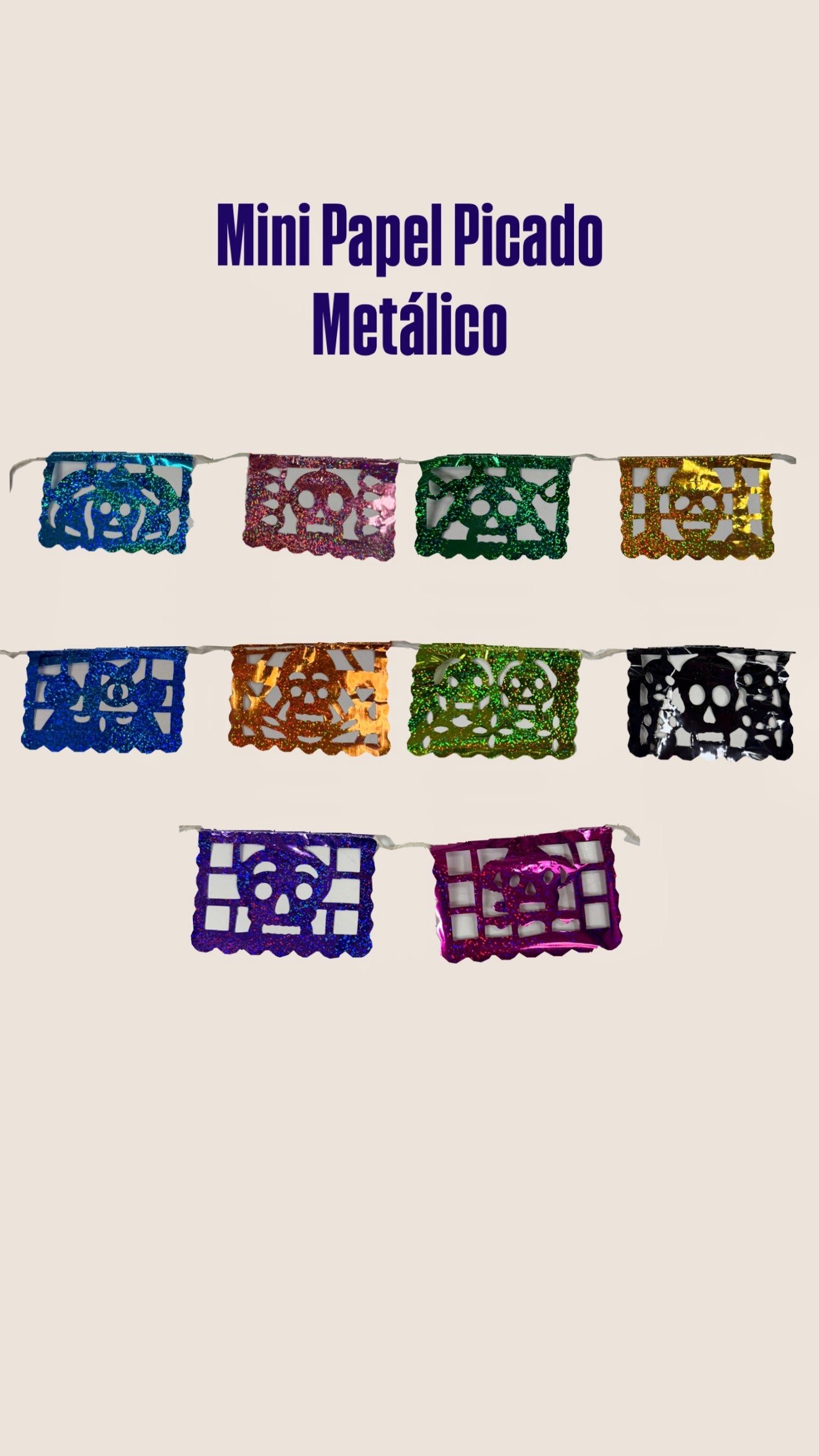 Mini Papel Picado Metálico
