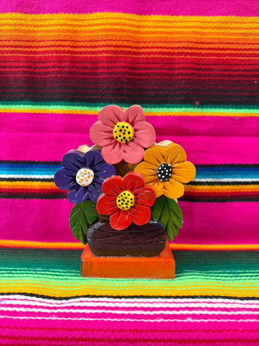 Servilletero de Madera Floral