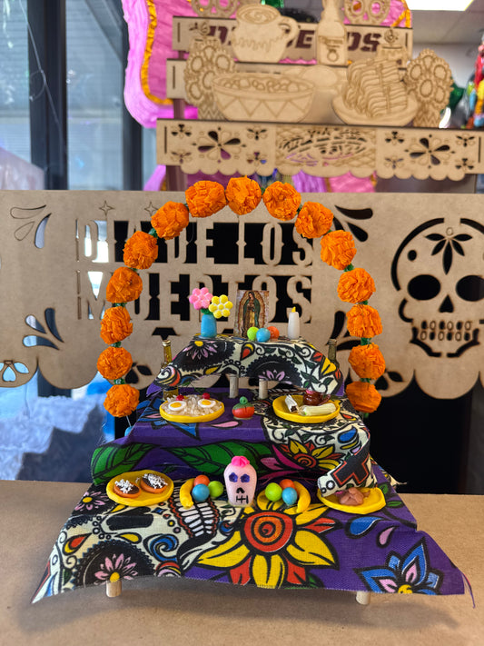 Altar 3 pisos con ofrenda