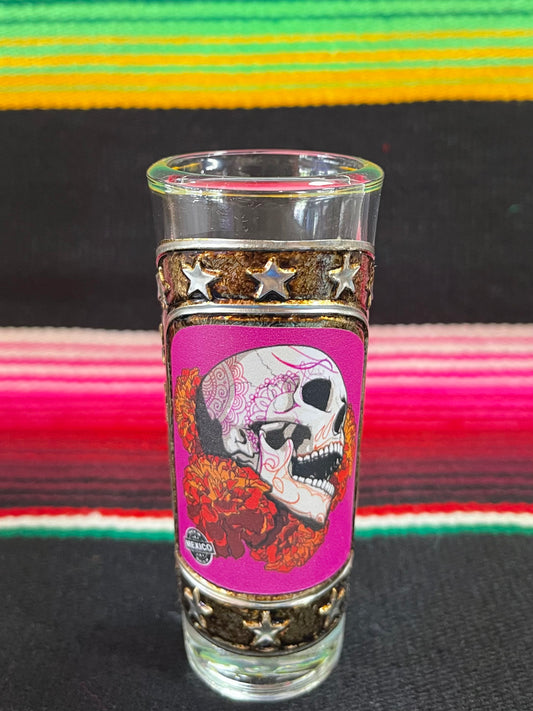 Día De Los Muertos Shot Cup- Fuchsia