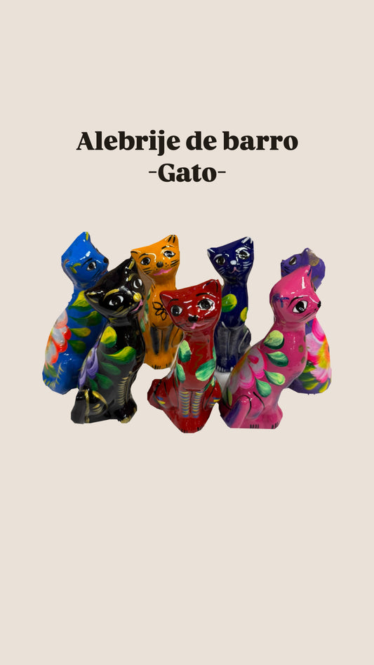 Cat Alebrije de barro-1pc