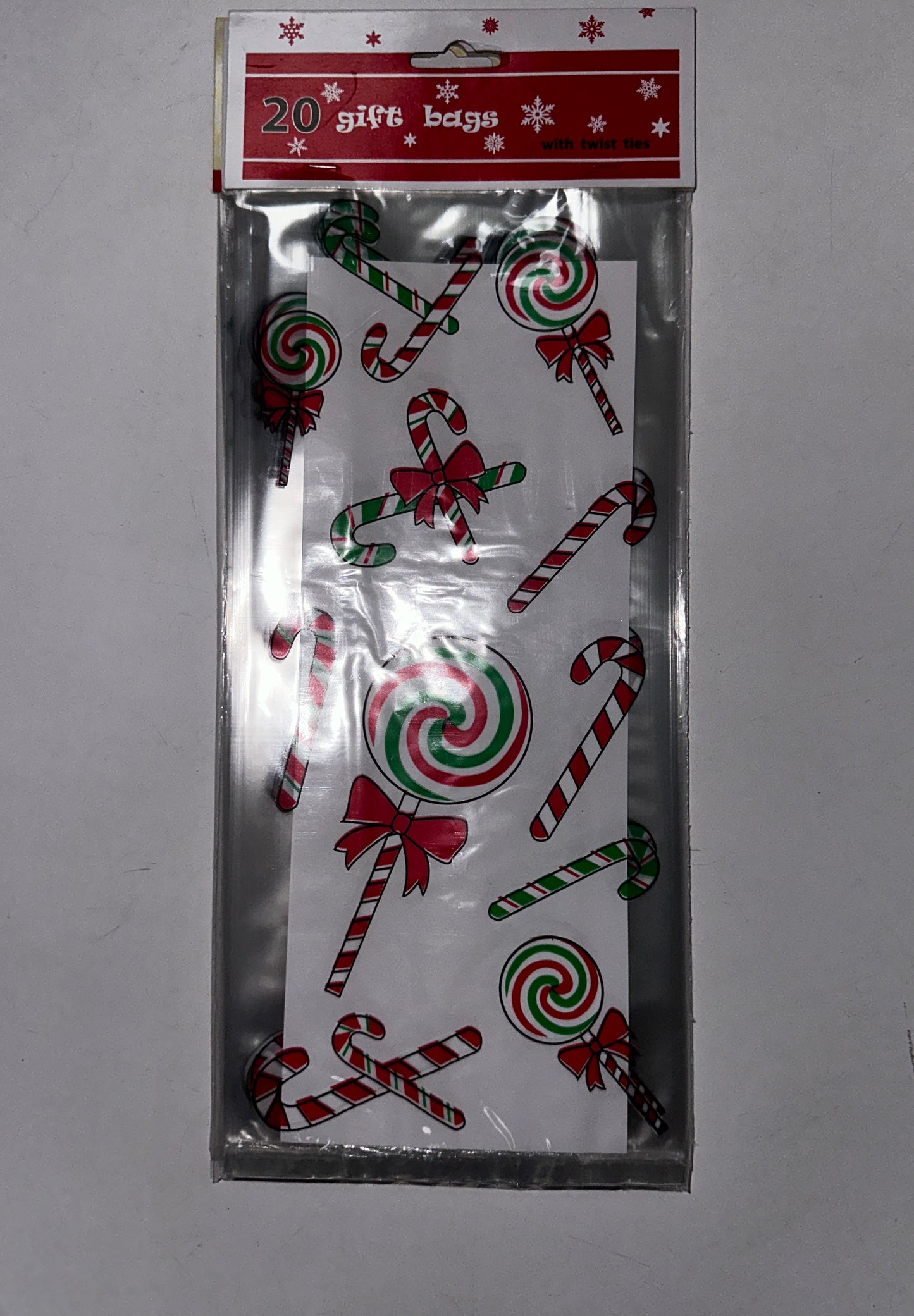 Candy Cane Cello Bag-20ct