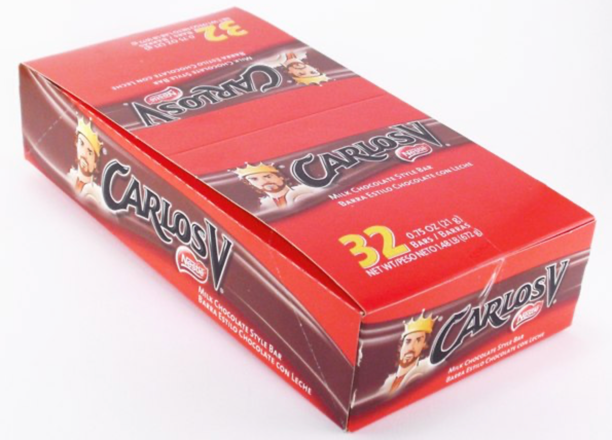 Carlos V Milk Chocolate Style Bar - 32 ct