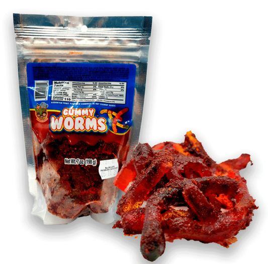 Safari Gummy Worms con Chamoy