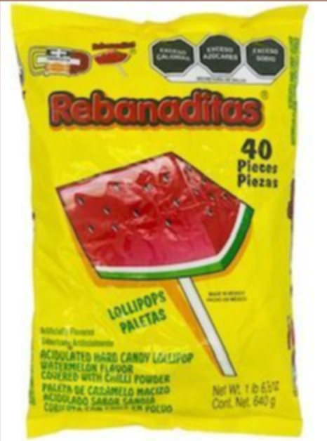 Rebanaditas Sandia Con Chile - 40 Ct